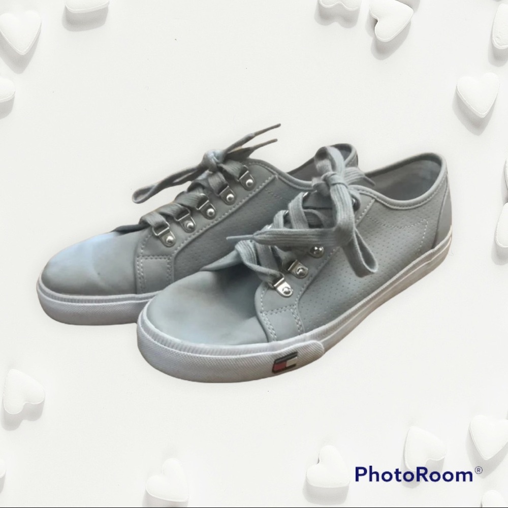 Grey white Tommy Hilfiger sneakers